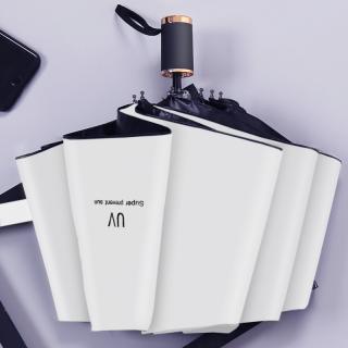 umbrella rain women three fold thickened black glue sunscreen sun umbr_1